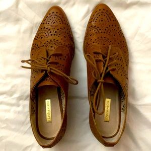 LOUISE ET CIE Annacis Leather Oxfords Cutout Brown